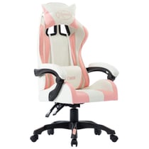 Chaise fauteuil siège pivotante de bureau informatique étude de jeux vidéo Rose