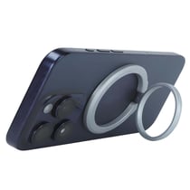 Jaym Anneau Stand Magnétique pour MagSafe avec Fonction Support Rotatif Argent