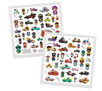 STICKERS TEXTURES - Le monde des CRAZY MOTORS - Djeco