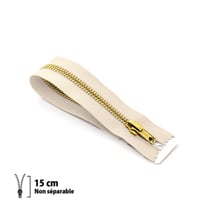 Fermeture éclair Z14 - laiton Non séparable 6mm - 15 cm