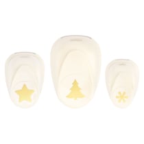 Vaessen Creative Set de perforatrices Flocon de Neige Étoile Arbre de Noël 3pcs