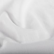 Tissu Lin Coton lavé uni Blanc pur