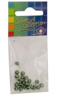 25 Oeillets 1/8" vert métallic Vaessen creative