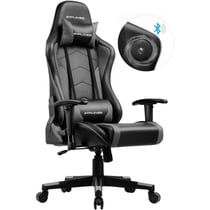 Chaise gaming ergonomique GTPLAYER Music - PU - Noir/Gris - 84 x 65 x 29 cm