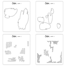 Pochoir abstract marks - Sizzix