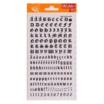 Lettres alphabet et Chiffres Transfert Noir 8mm Police gothique