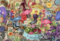 Puzzle 1000 pièces - Collage de jardin - Grafika