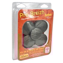 Jeu de 12 palets bretons + 1 maître en fonte GS, n° de 7 à 12 - Sebo