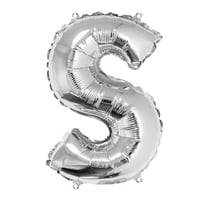 Ballon Lettre S, 40cm, 1pce. , argent