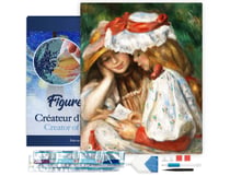 Diamond Painting Broderie Diamant Figured’Art 40x50cm toile tendue sur châssis en bois - diamants carrés - Jeunes filles lisant Renoir