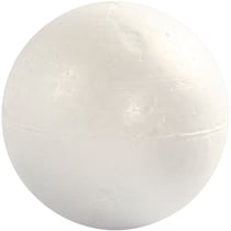 Boules en polystyrène, d 10 cm, blanc, 5 pièces/ 1 Pq.