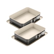 Ensemble de 2 Moules à gâteau céramique et plat four 28 x 18 cm Dr Oetker Back Trend