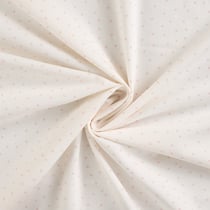 Tissu Coton imprimé Petits coeurs roses sur fond Blanc