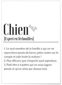 Affiche Définition Chien 2 | A3 : 29,7x42cm