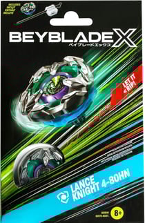 Toupie beyblade x lance knight 4-80hn - type defense - pack toupie et lanceur - hasbro g0184