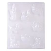 Moule: Parade d'animaux, 8 motifs, 3,5 - 8,5cm, taille: 23,2x18,3cm
