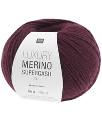 Luxury Merino Supercash DK – Laine mérinos & cachemire d’exception – Rico Design - Pour tricots élégants, doux & intemporels 03 Bordeaux