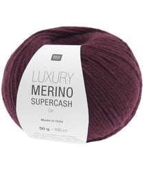 Luxury Merino Supercash DK – Laine mérinos & cachemire d’exception – Rico Design - Pour tricots élégants, doux & intemporels 03 Bordeaux