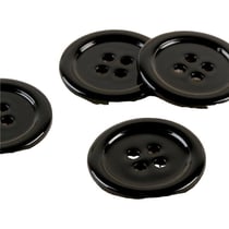 Bouton 100% nacre rond noir