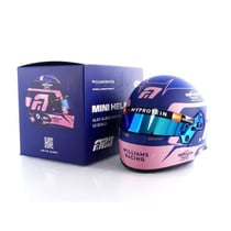 Casque miniature de collection - MINI HELMET - Alexander Albon Williams 2024 Mini 1/2 - Bleu/Rose