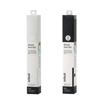 2 rouleaux thermocollants pailletés 61 x 14 cm - noir, blanc