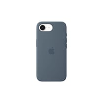 Coque silicone iPhone 17e MagSafe Bleu ancre, 45% recyclé, doublure microfibre
