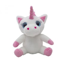 Peluche licorne blanche assise 36 cm - animaux fantastique - wild planet - k7871