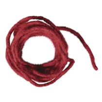 Cordon en laine avec coeur en jute, 5mm, 3m, rouge
