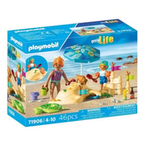 71906 Famille jouant dans le sable a la plage, My Life Vacances a la plage, 46 pieces, des 4 ans