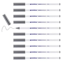 Lot de 10 feutres textiles 4600 - EDDING - Gris - Pointe 1 mm
