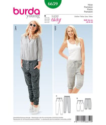 Patron Burda 6659 Pantalon du 34 au 44 taille n°FR 34-44