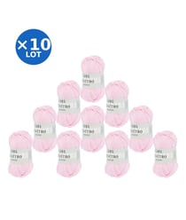 Lot de 10 pelotes QUATTRO de Lang Yarns – 500 g de coton mercerisé 09 Rose