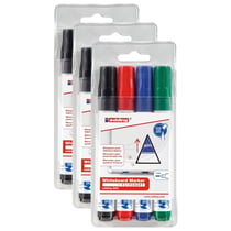 Lot de 3 marqueurs pour tableaux blancs effaçables - EDDING 663 - Pointe 1-5 mm - Assortiment de couleurs