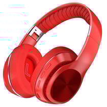 Casque Audio Bluetooth 5.0 Pliable Sans Fil Avec Micro Et Carte TF Rouge Rouge YONIS