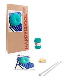 Kit Tricot Housse de coussin Vanessa VERT MENTHE TU