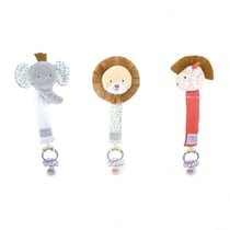 Attache-sucette Animaux de la Savane - 18 cm - Modèle aléatoire - Doudou et Compagnie