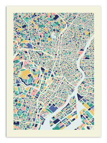 Affiche - Tokyo map - Muzungu