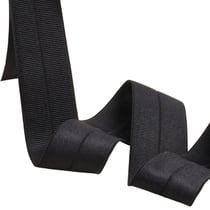 Elastique gros grain pré plié 30mm noir au mètre