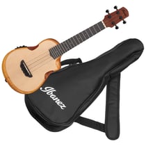 AUC10E OPN Bass Ukulele Open Pore Natural + Housse Ibanez