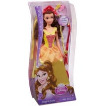 Poupee belle coiffure de princesse - poupee mannequin disney - belle et la bete - mattel - bdj50