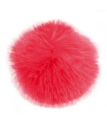 Pompons Premium Fausse Fourrure - 10cm de diamètre - Rico Design 16 Rouge