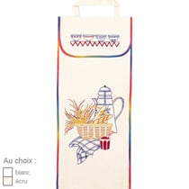 LUC - Sac à pain en coton blanc Petit déjeuner