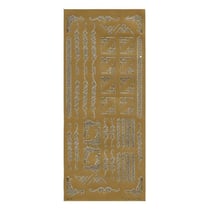 1 planche de stickers autocollants peel off doré Dovecraft DECORATION 69