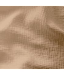 Tissu Double Gaze de coton gaufrée de 130 CM de largeur Marron (BICHE) vendu par 50 cm