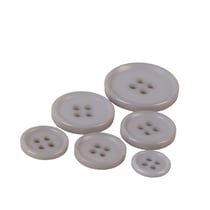 Lot de 3 boutons ronds 4 trous classique gris