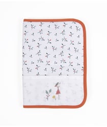 Protège carnet de santé à broder "Feuillages" - Élégance et Personnalisation pour Bébé - DMC Orange