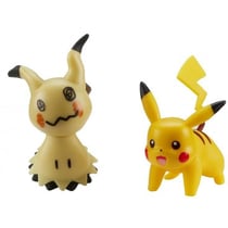 Coffret 2 pokemon battle figure mimiqui + pikachu - pokemon - figurine action - tomy - 37057