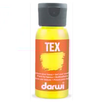 Peinture pour tissus - Jaune or - Opaque - Peinture à l'eau - Tex - Darwi - 50ml