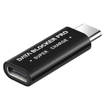 Bloqueur de Données USB-C, Data Blocker Super Charge Noir