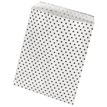 Sachets en papier conviennent p.aliments, 12,9x16,8cm, blanc pointillé, 25 pièces
